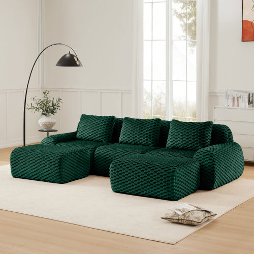 Modular Sectional Sofa for Living Room,Flannelette Fabric,Oversized 2-4 Seater Couch,Deep Seat,Boneless sofa