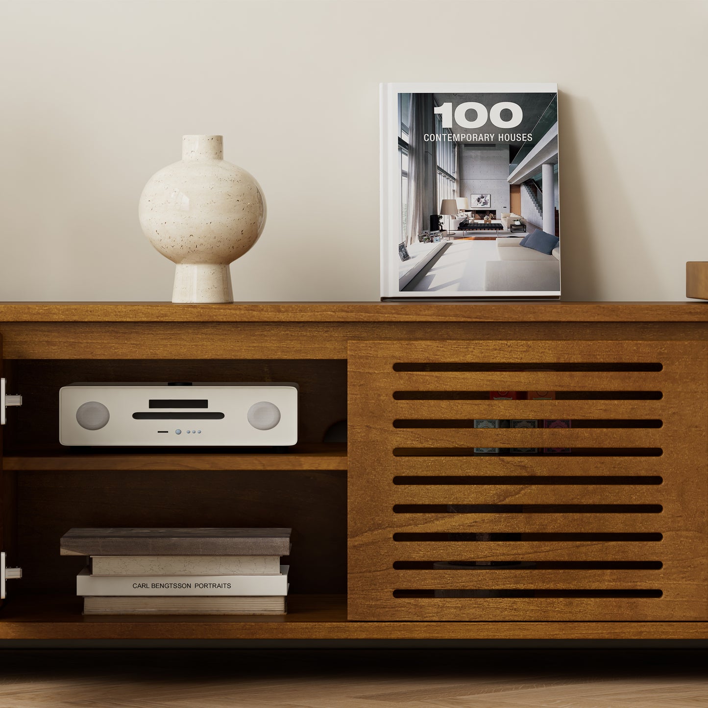 63" Mid - Century Modern Extendable TV Stand: Fits TVs up to 75", Ideal for Living Room Media Console