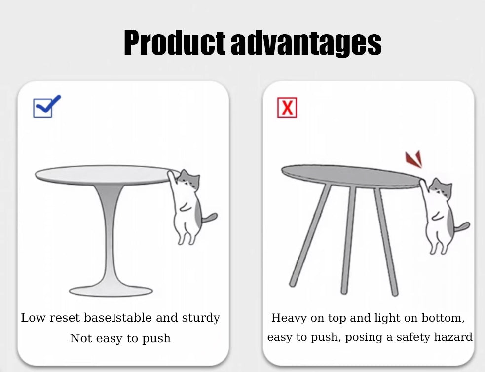 Round Coffee  Table, Modern Dining Table, MDF Top and Steel Base Tulip Round Kitchen Table