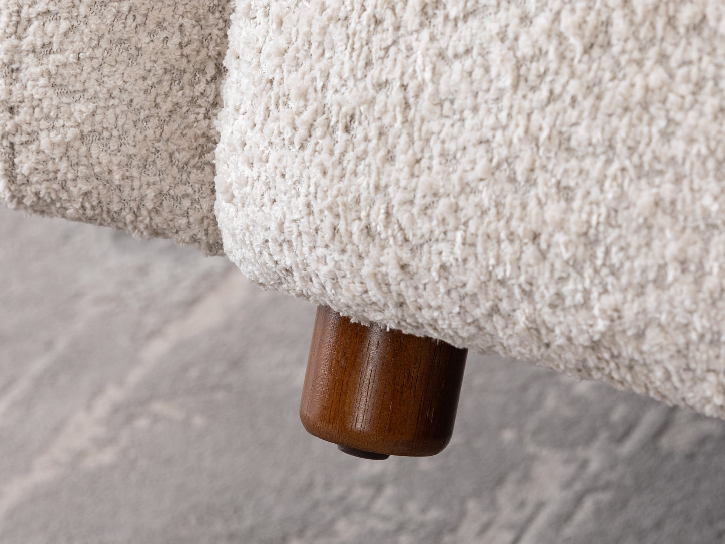 3 - Seater Luxury Modern Cloud Couch: White Boucle for Living Room, Apartment & Office