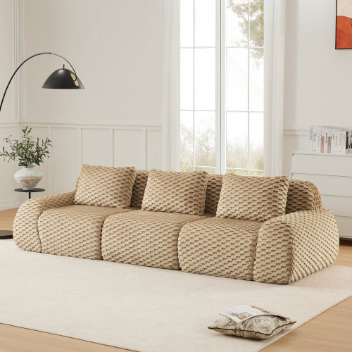 Modular Sectional Sofa for Living Room,Flannelette Fabric,Oversized 2-4 Seater Couch,Deep Seat,Boneless sofa