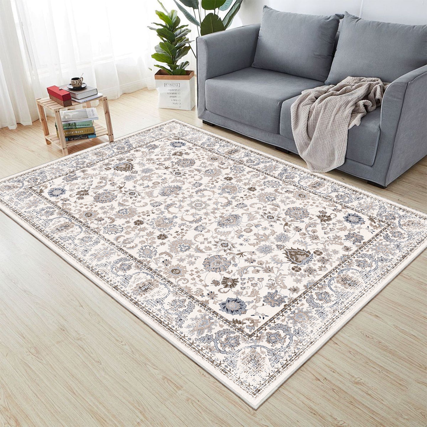 Area Rug Vintage Bohemia Non-slip Washable Rug