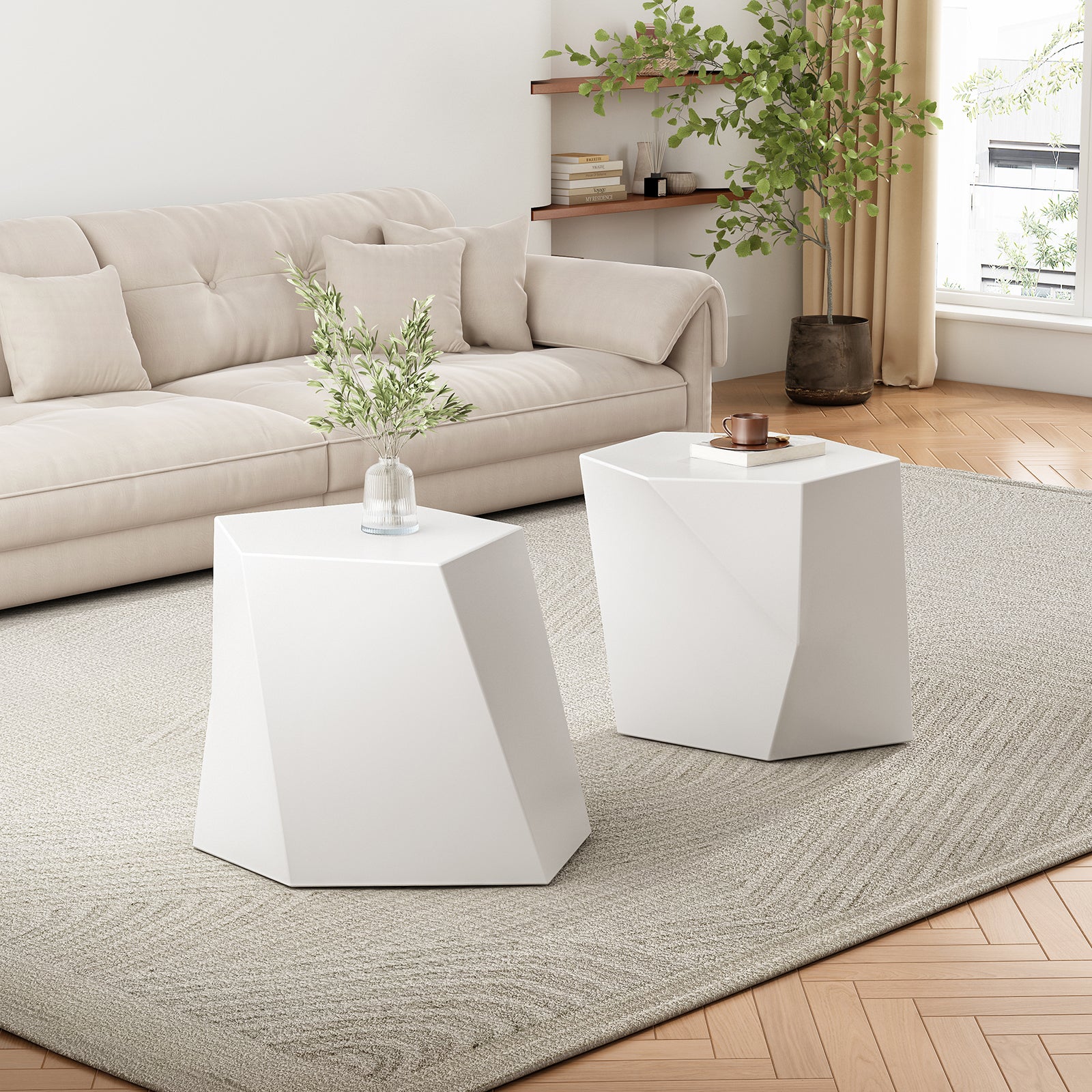 Pentagonal coffee table set 2 Colors – RMAXX