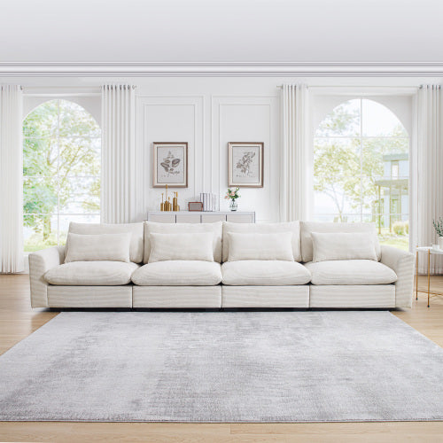 Corduroy Deep Seat Accent Chair & Loveseat Sofa & 3 Seaters & 4 Seaters Couches – Modular Sofa Collection