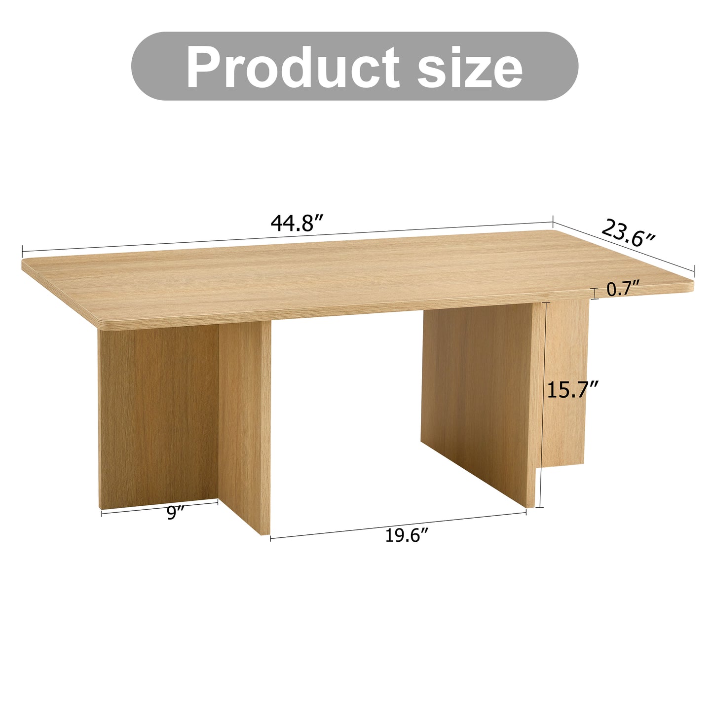 Modern Practical Wood-Colored Coffee Table