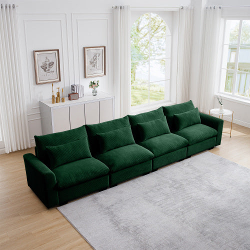 Corduroy Deep Seat Accent Chair & Loveseat Sofa & 3 Seaters & 4 Seaters Couches – Modular Sofa Collection