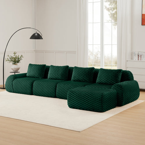 Modular Sectional Sofa for Living Room,Flannelette Fabric,Oversized 2-4 Seater Couch,Deep Seat,Boneless sofa
