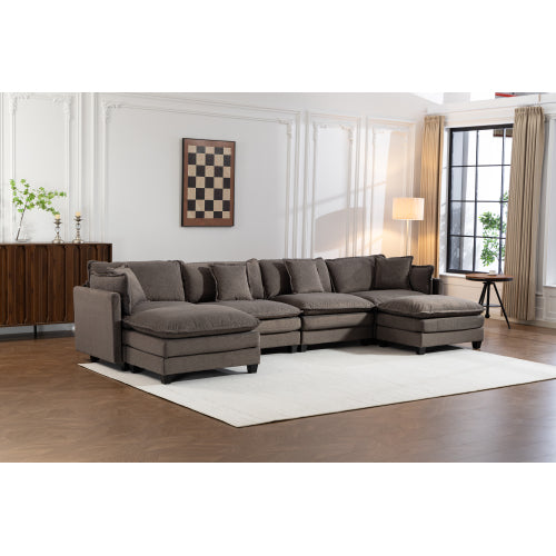 Modern Modular Chenille Sectional Sofa – 2-Seat / 3-Seat+Ottoman / 4-Seat+2Ottoman