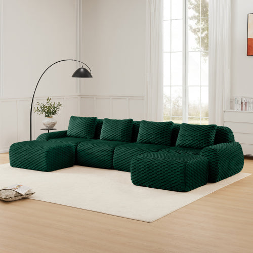 Modular Sectional Sofa for Living Room,Flannelette Fabric,Oversized 2-4 Seater Couch,Deep Seat,Boneless sofa