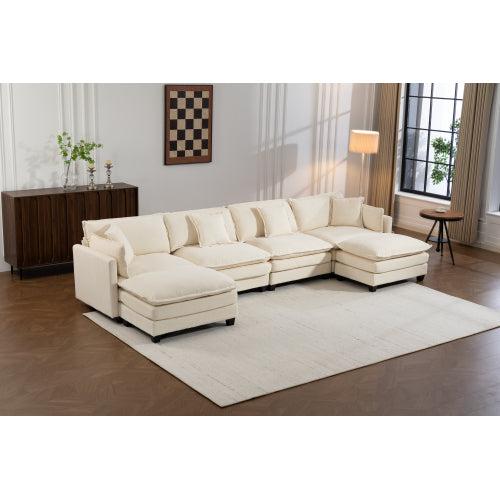 Modern Modular Chenille Sectional Sofa – 2-Seat / 3-Seat+Ottoman / 4-Seat+2Ottoman