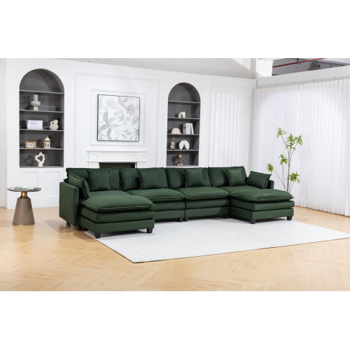 Modern Modular Chenille Sectional Sofa – 2-Seat / 3-Seat+Ottoman / 4-Seat+2Ottoman