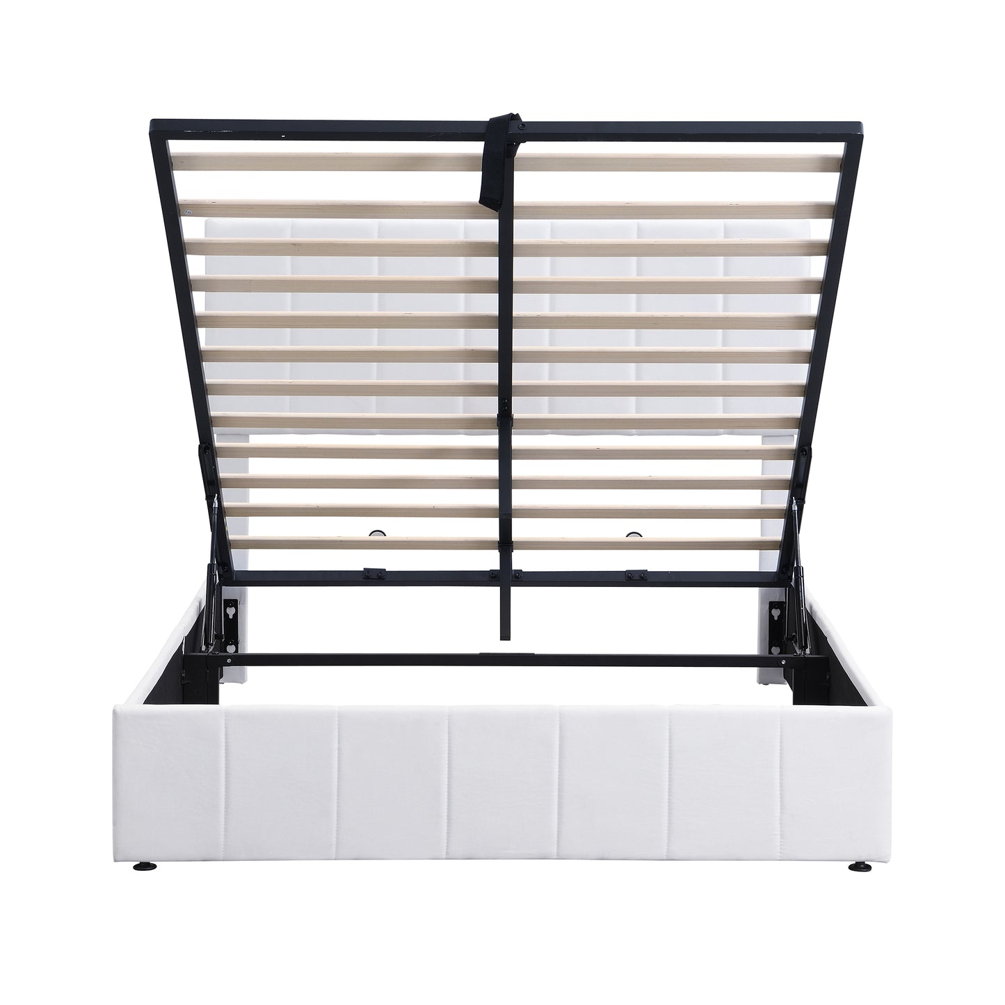 Upholstered Platform Bed featuring Hydraulic Storag