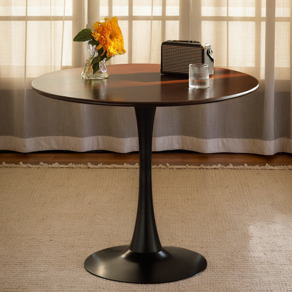 Round Coffee  Table, Modern Dining Table, MDF Top and Steel Base Tulip Round Kitchen Table