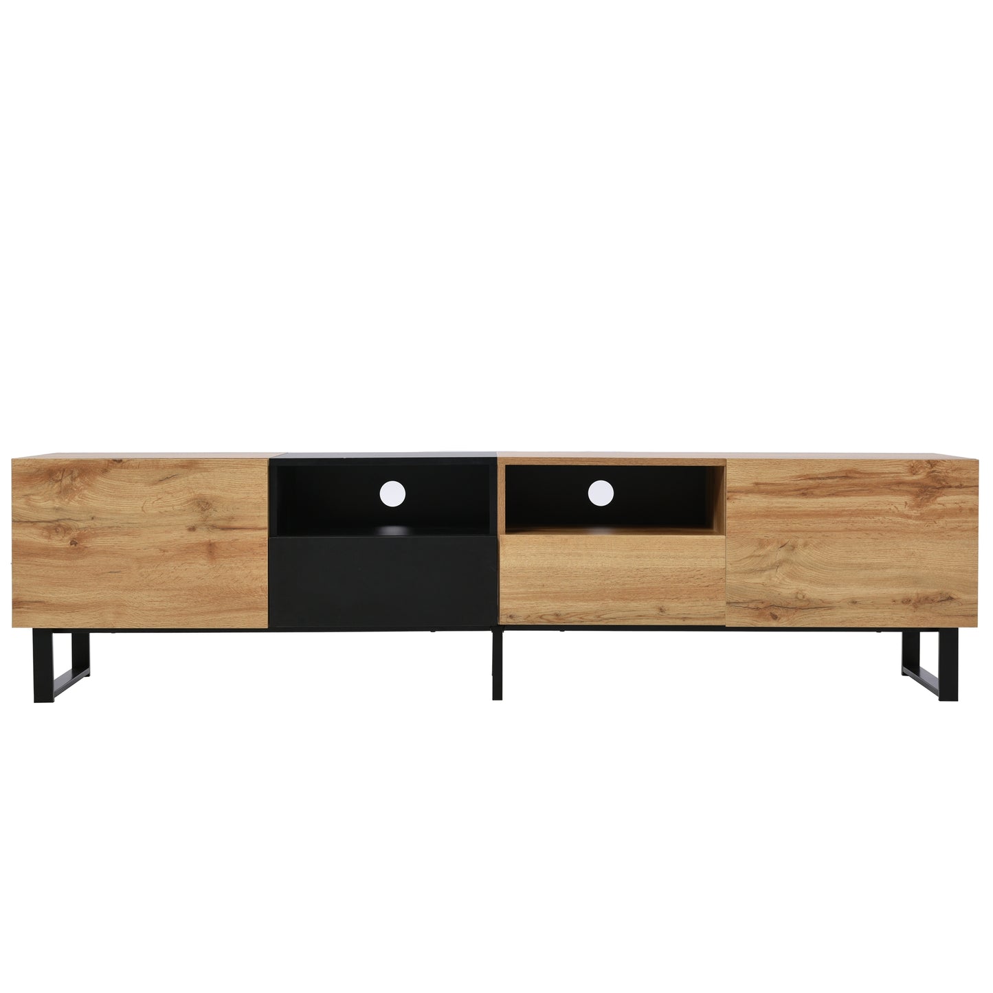 TV Stand with Drop Down Door - Up to 85" TVs, 2 Cabinets