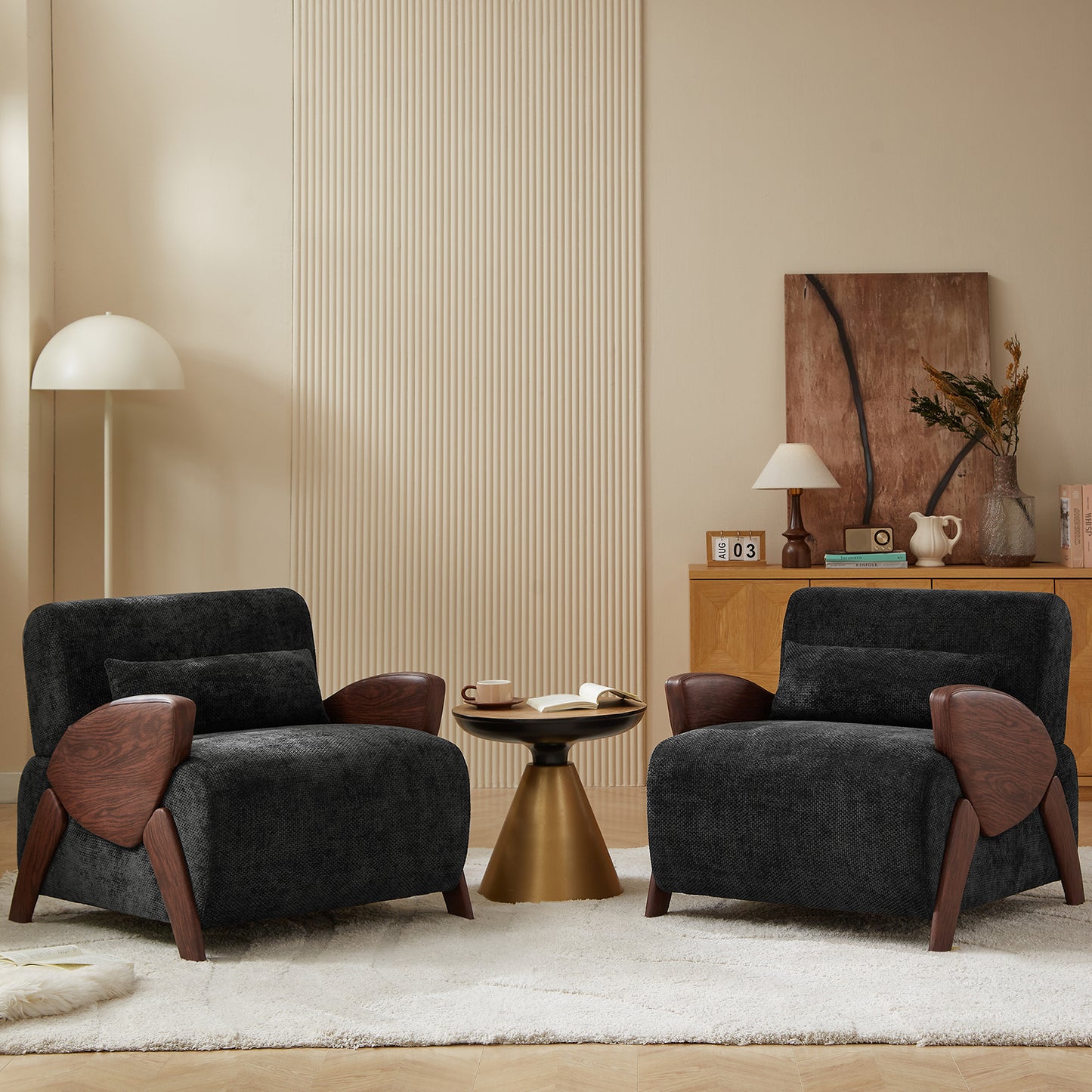 Accent Armchair with Plush Cushioning, Comfortable Armrests