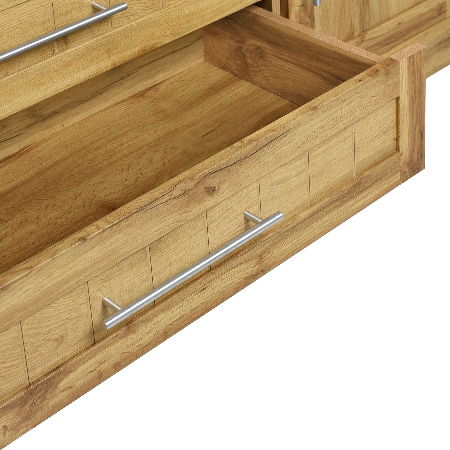 4 - Door Wardrobe Armoire Closet: 3 Drawers for Ample Storage