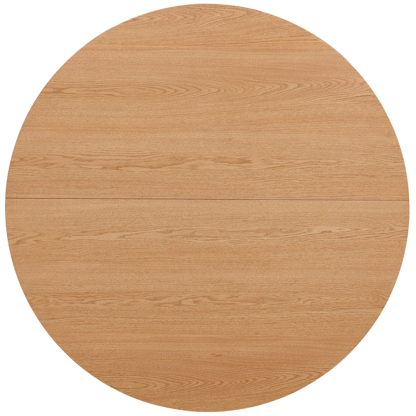Round Dining Tables with Wood Strip Base Wood Veneer Tabletop 4 Colors