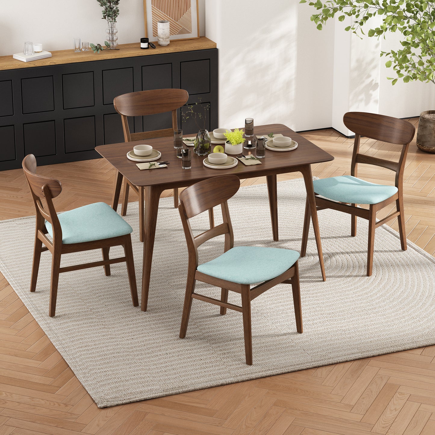 Modern 5-Piece Dining Set ,Dining Table ,Dining Chairs