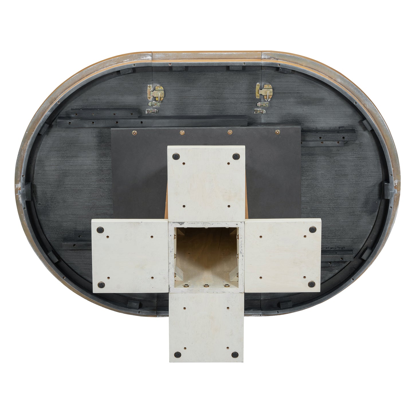 Extendable Dining Table With Double Layer Design for Kitchen, Dining Room