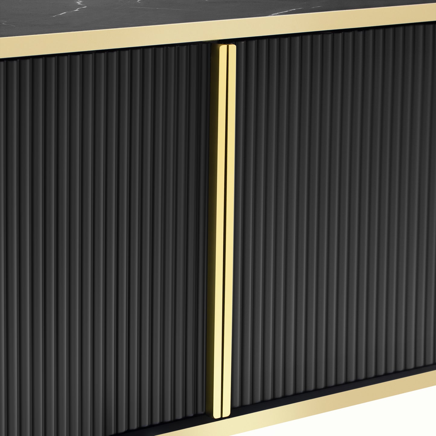 Modern Luxury Living Room Coffee Table: Oval Fluted, Marble - Patterned Top