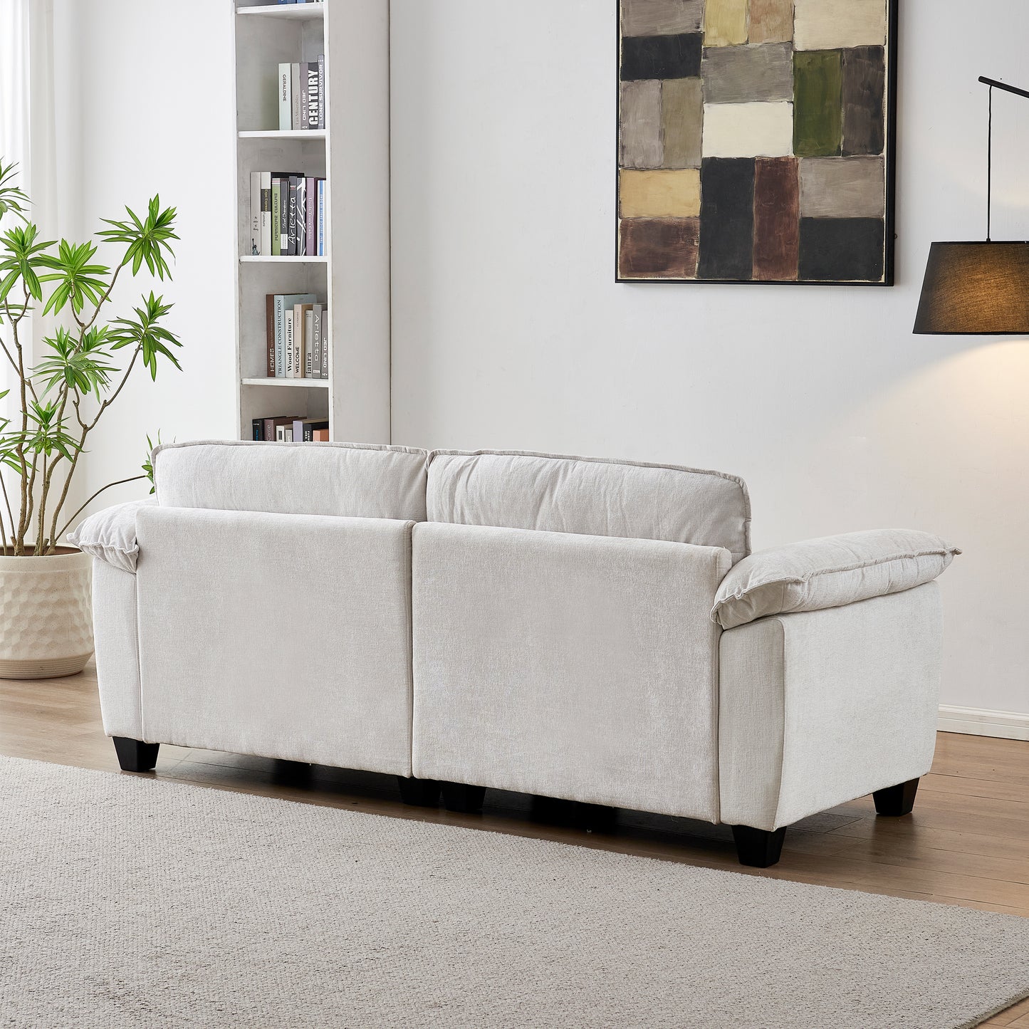 Loveseat / L-Shape Luxury Couch | Soft Chenille Upholstered Sofa with Ottoman – Modular Sectional, Removable Washable Covers