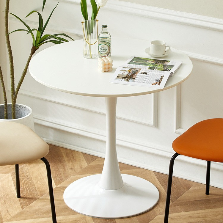 Round Coffee  Table, Modern Dining Table, MDF Top and Steel Base Tulip Round Kitchen Table