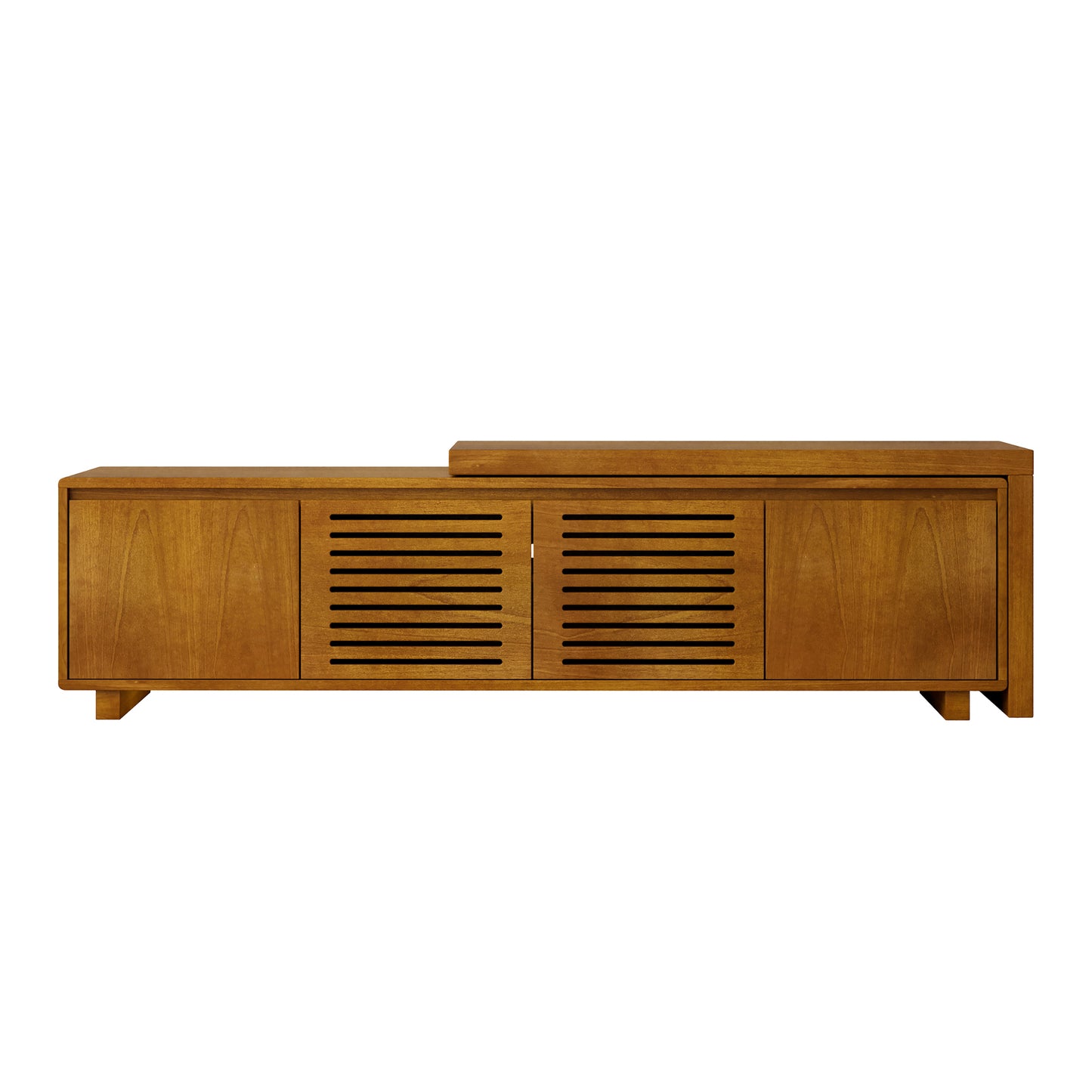 63" Mid - Century Modern Extendable TV Stand: Fits TVs up to 75", Ideal for Living Room Media Console