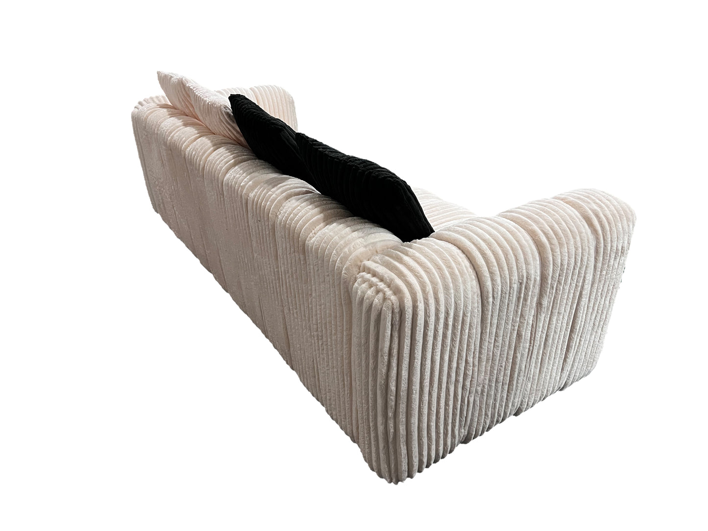 82-inch premium corduroy two-seater sofa with metal legs and cushions