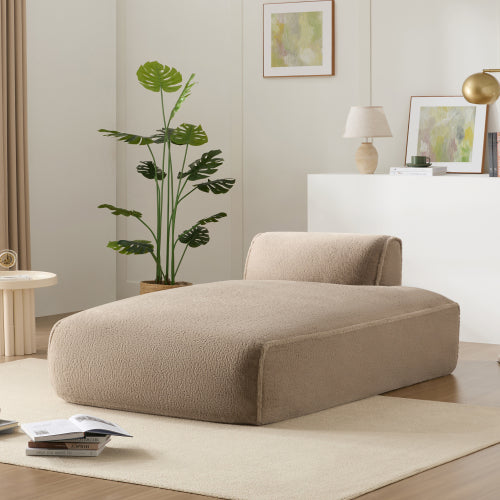 Plush Fabric Oversized Modular Sofa Bed,Single lounge chair without armrests