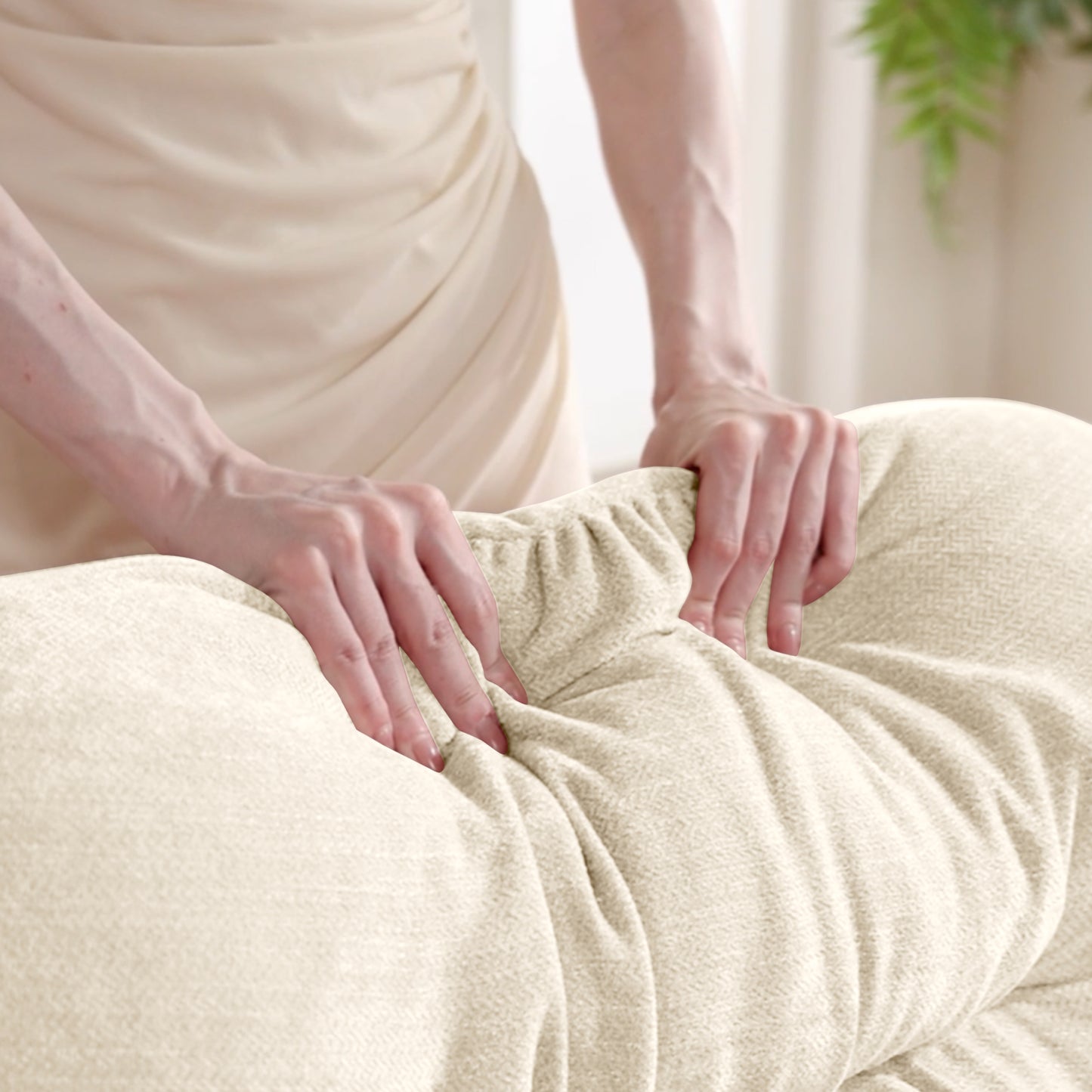 Modular Sectional Couch Chenille Fabric High-Density Foam 2-4 Seats ottoman Optional