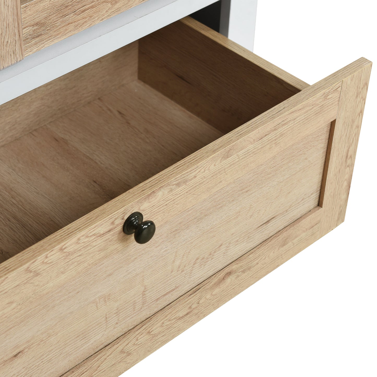 4 - Shutter Door Wardrobe Armoire: 2 Drawers for Organized Storage