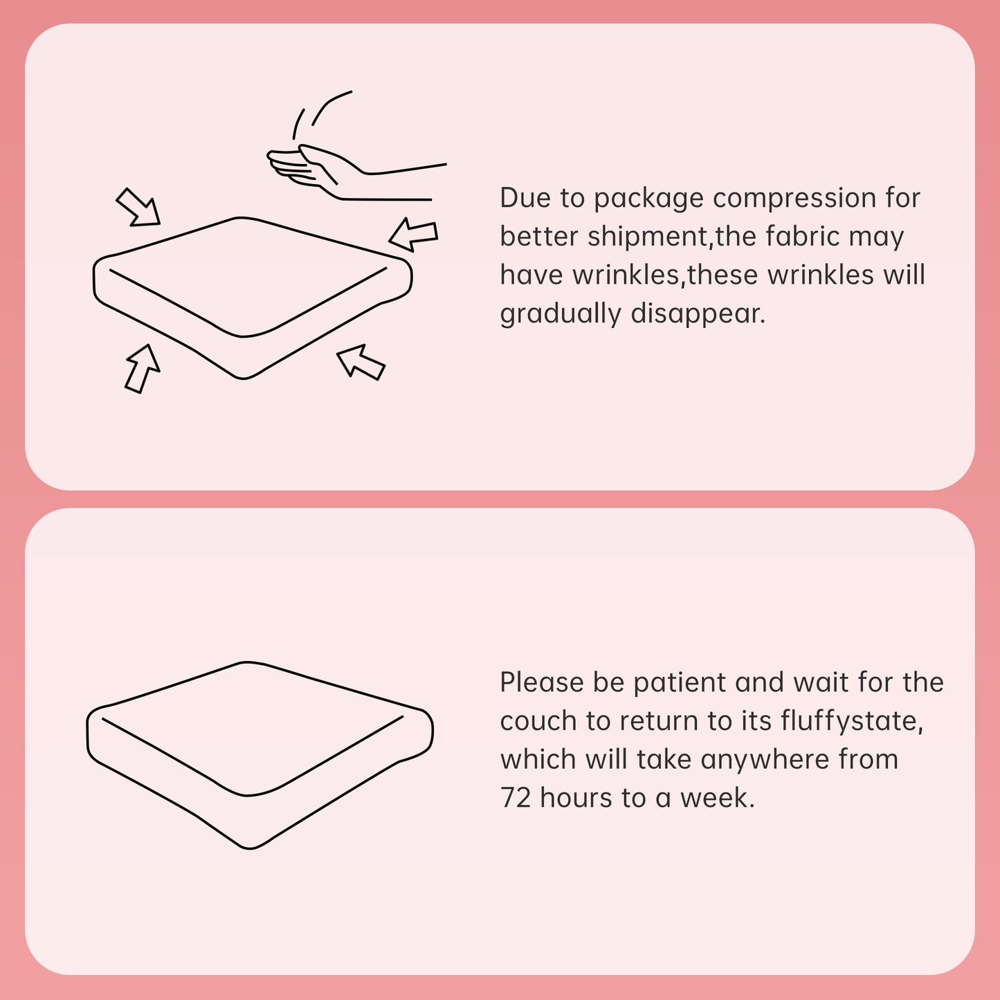 modular sofa no assembly breathable corduroy fabric 32D high-resilience sponge extra-wide curved armrests pet-friendly