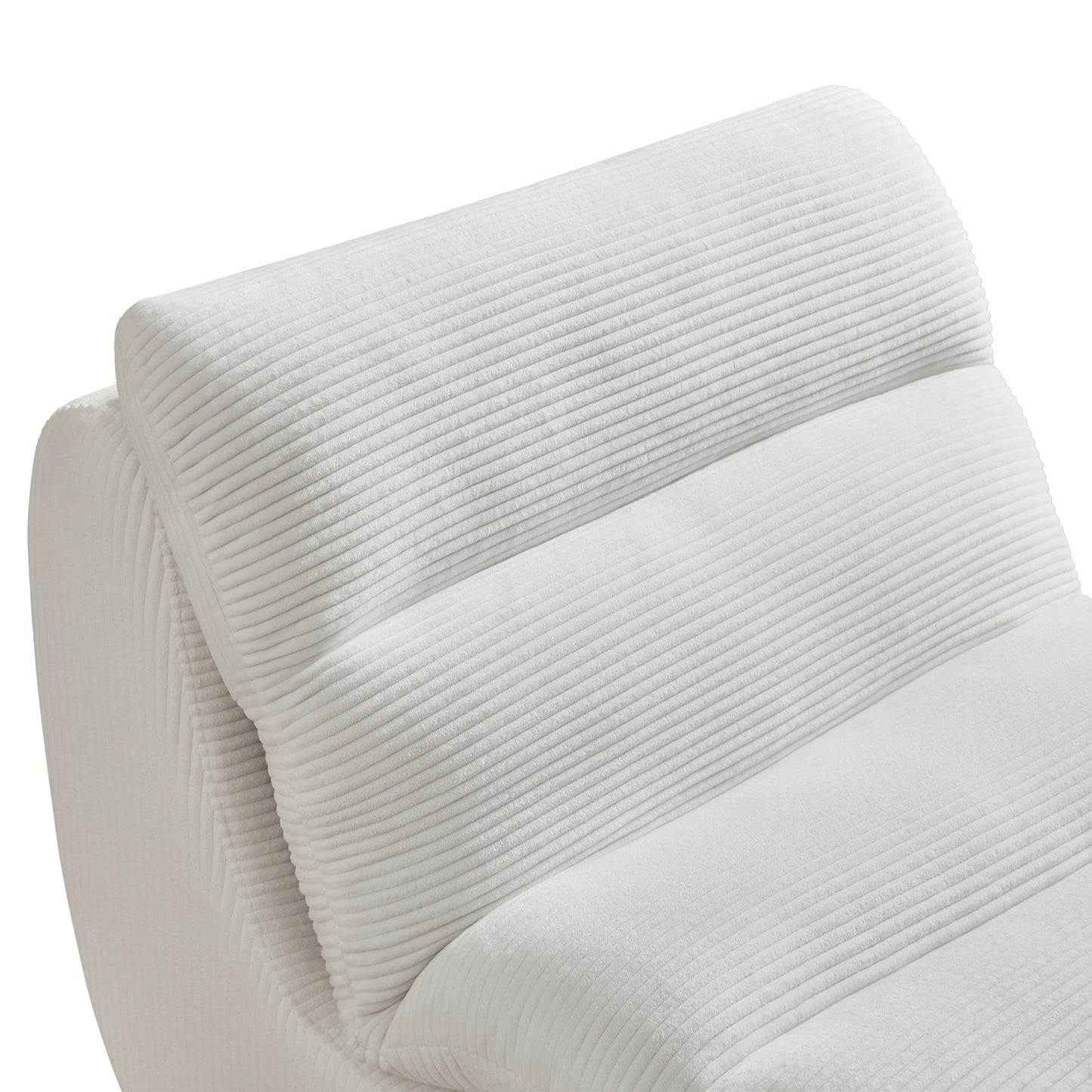 Cozy Corduroy Recliner Modern Compressed Lounge Chair with Ottoman