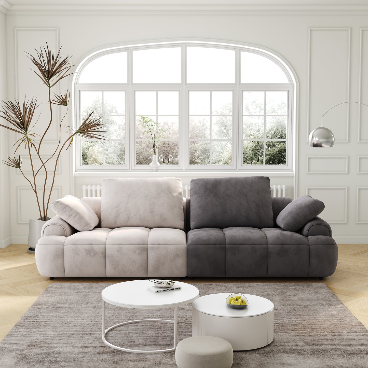 86.6″ Large Two - Seat Sofa: Modern Upholstered Comfor