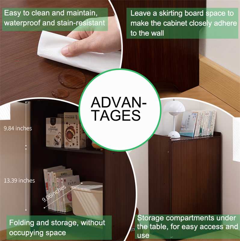 Foldable Desk Computer Desk with Hidden Storage for Small Space | Bamboo Folding Table – Natural/Walnut