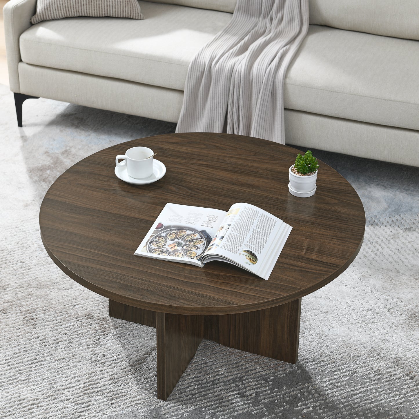 Modern minimalist Nordic style  coffee table and size table