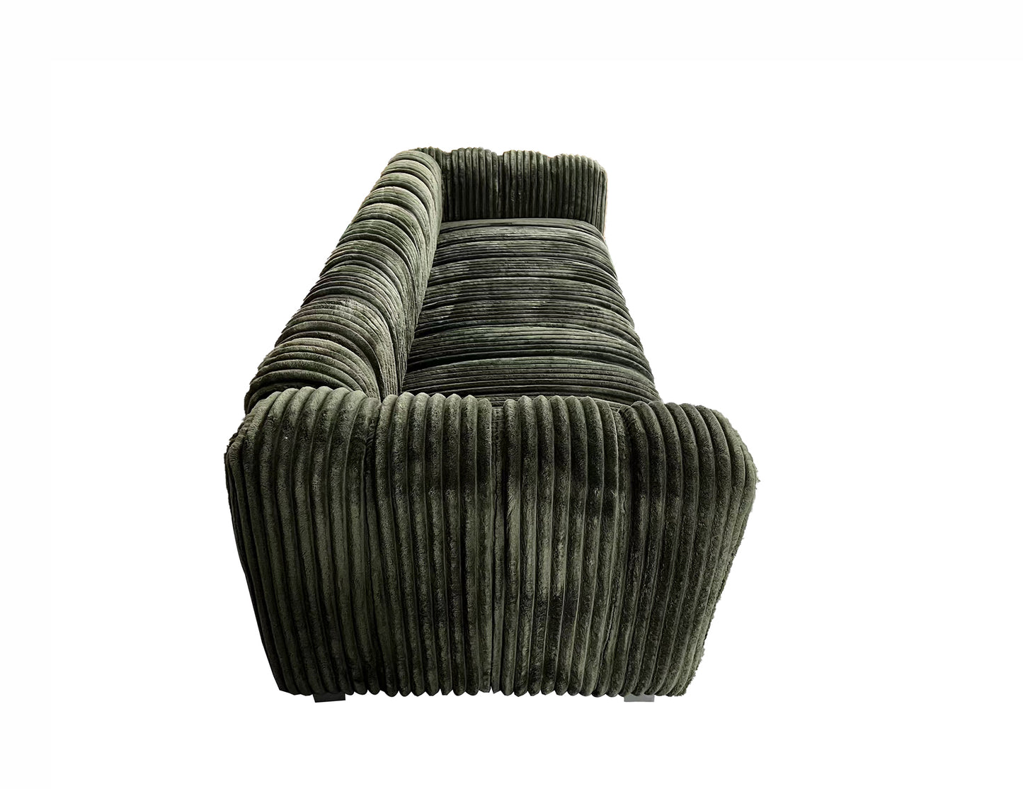 82-inch premium corduroy two-seater sofa with metal legs and cushions