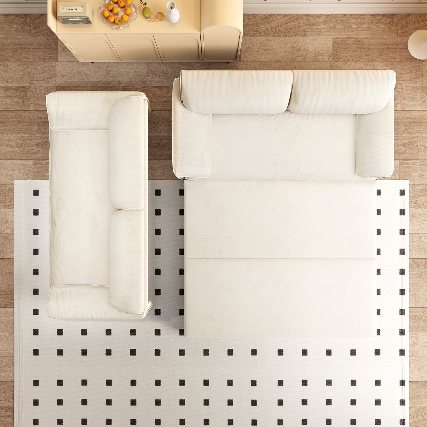 66" Queen Pull - Out Sofa Bed: 3 - in - 1 Convertible with Side Storage for Living