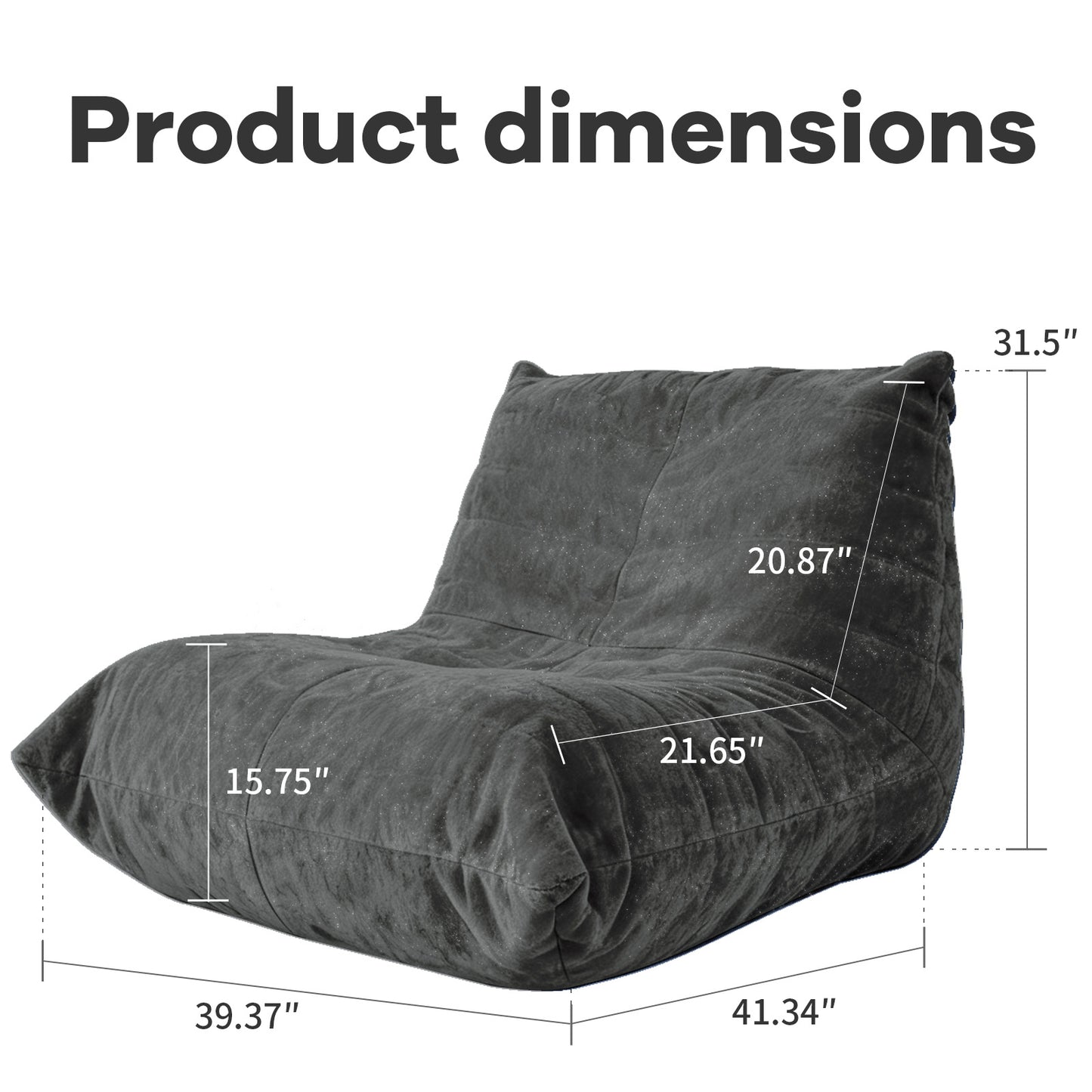 Ergonomic Bean Bag Chair with 5-Way Body Support  Togo Sofa