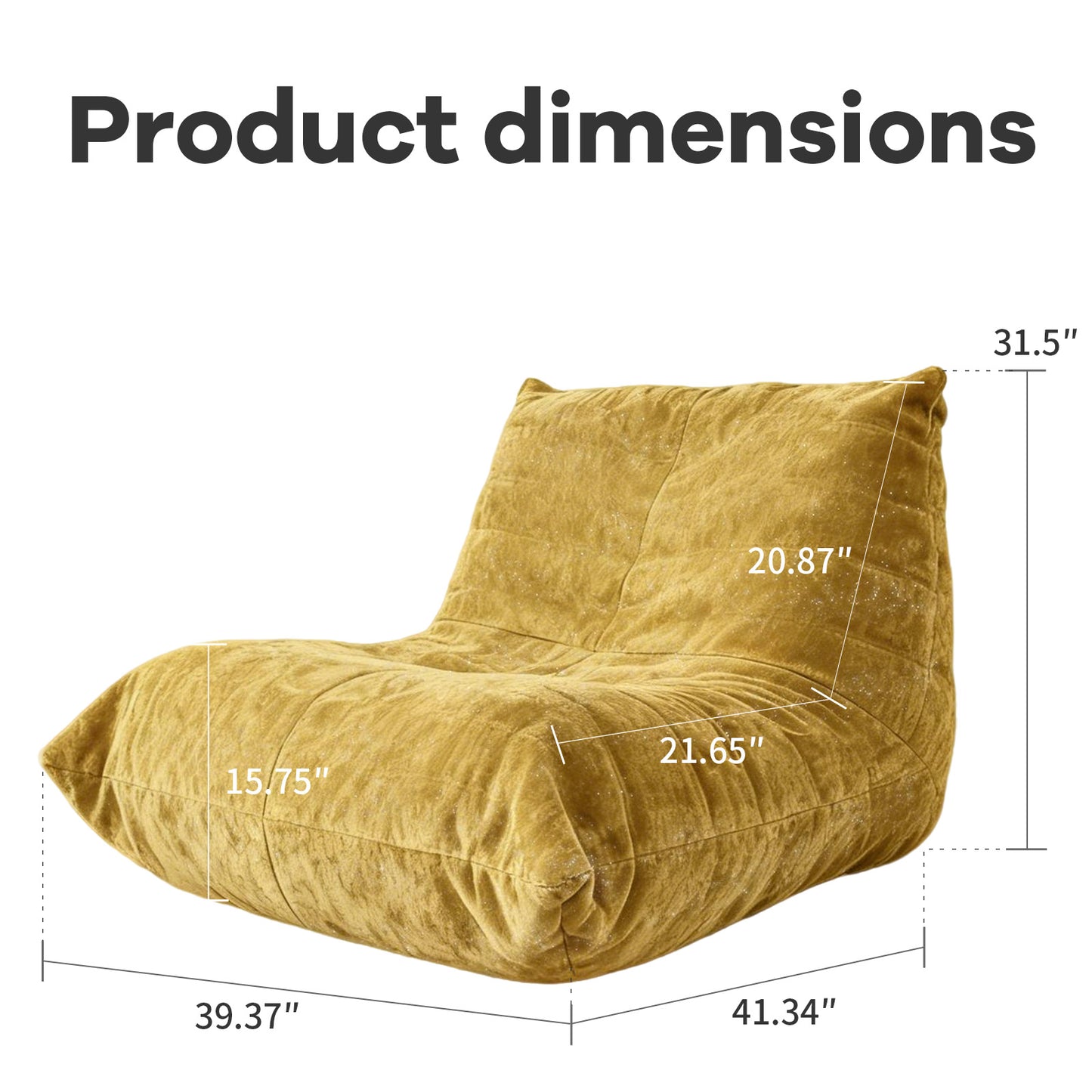 Ergonomic Bean Bag Chair with 5-Way Body Support  Togo Sofa