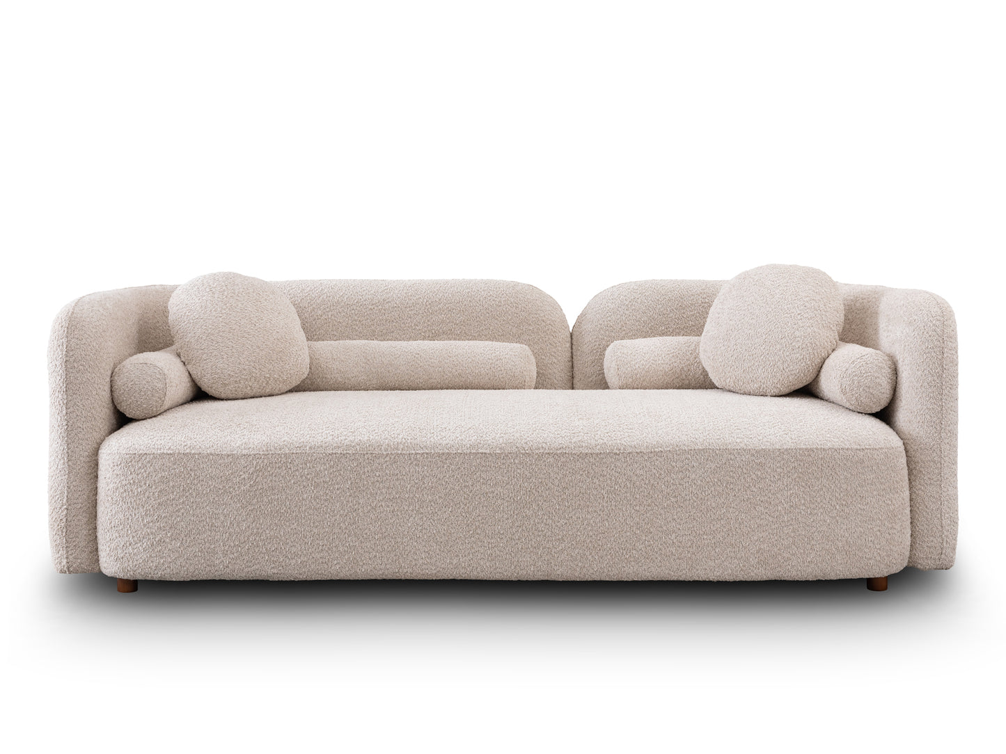 3 - Seater Luxury Modern Cloud Couch: White Boucle for Living Room, Apartment & Office