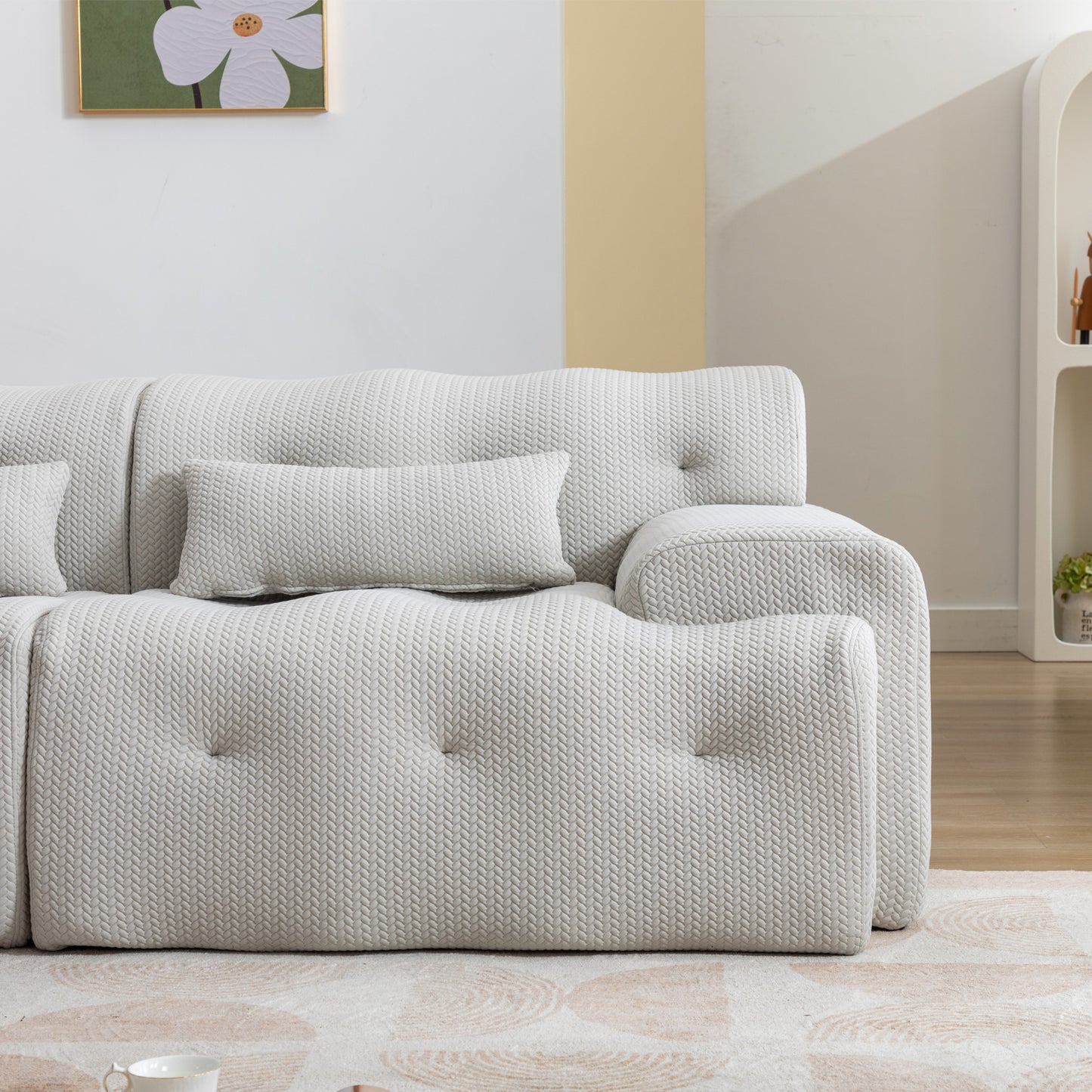 Modern Living Room Lounge: Large 2 - Seater Pure Foam Comfy Sofa Couch