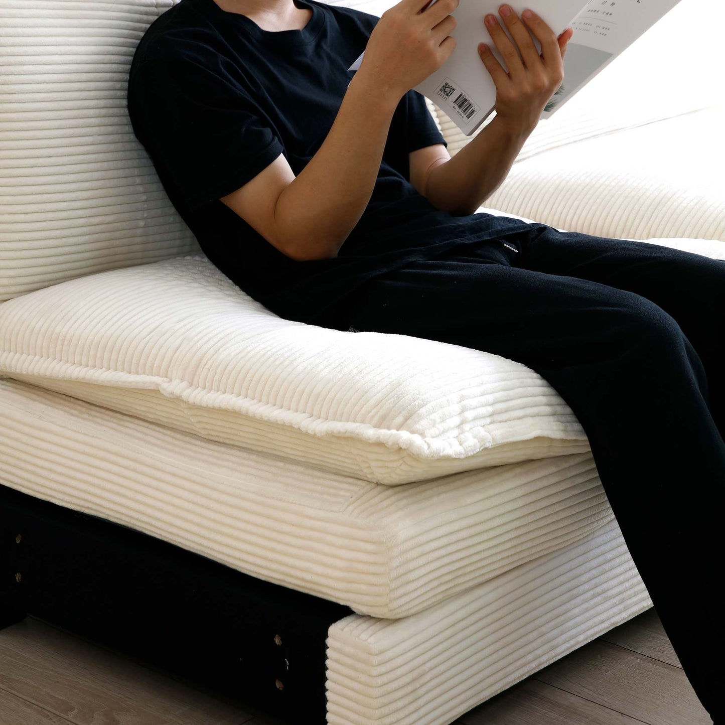 Comfortable Single Deep Seat Sofa And 2 Seats Sofa With Pillow