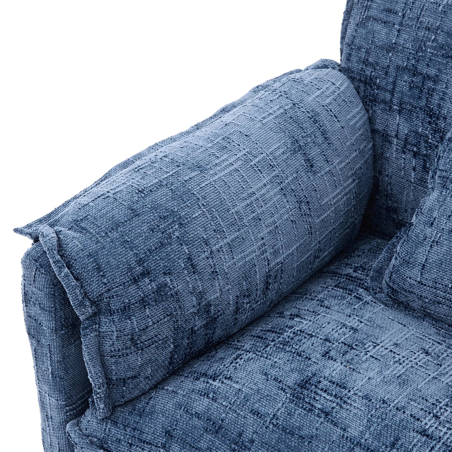 Modern Chenille L Shaped Couch, Comfy Boucle Modular Sofa Sleeper with Movable Storage Ottoman, Phone Holder, USB Charging Port