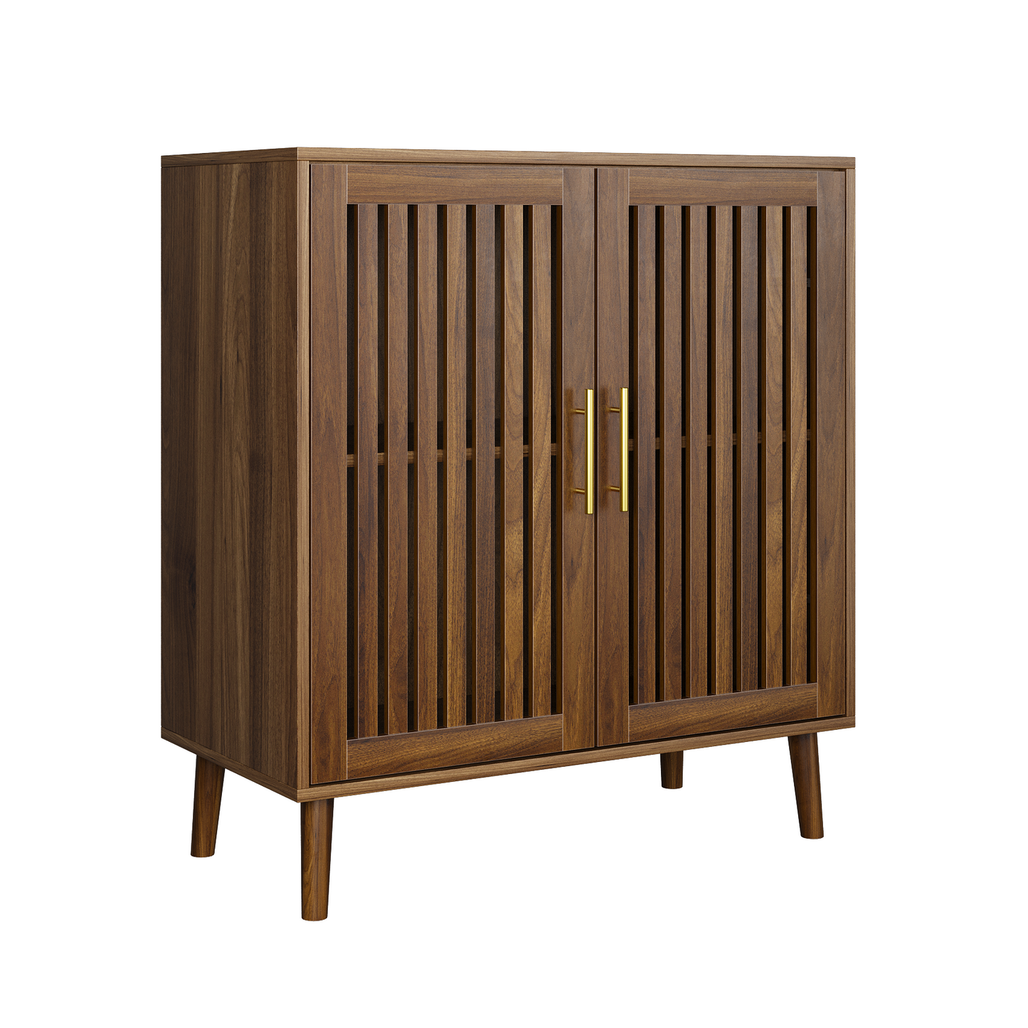 Walnut Sideboard Buffet Cabinet With Storage