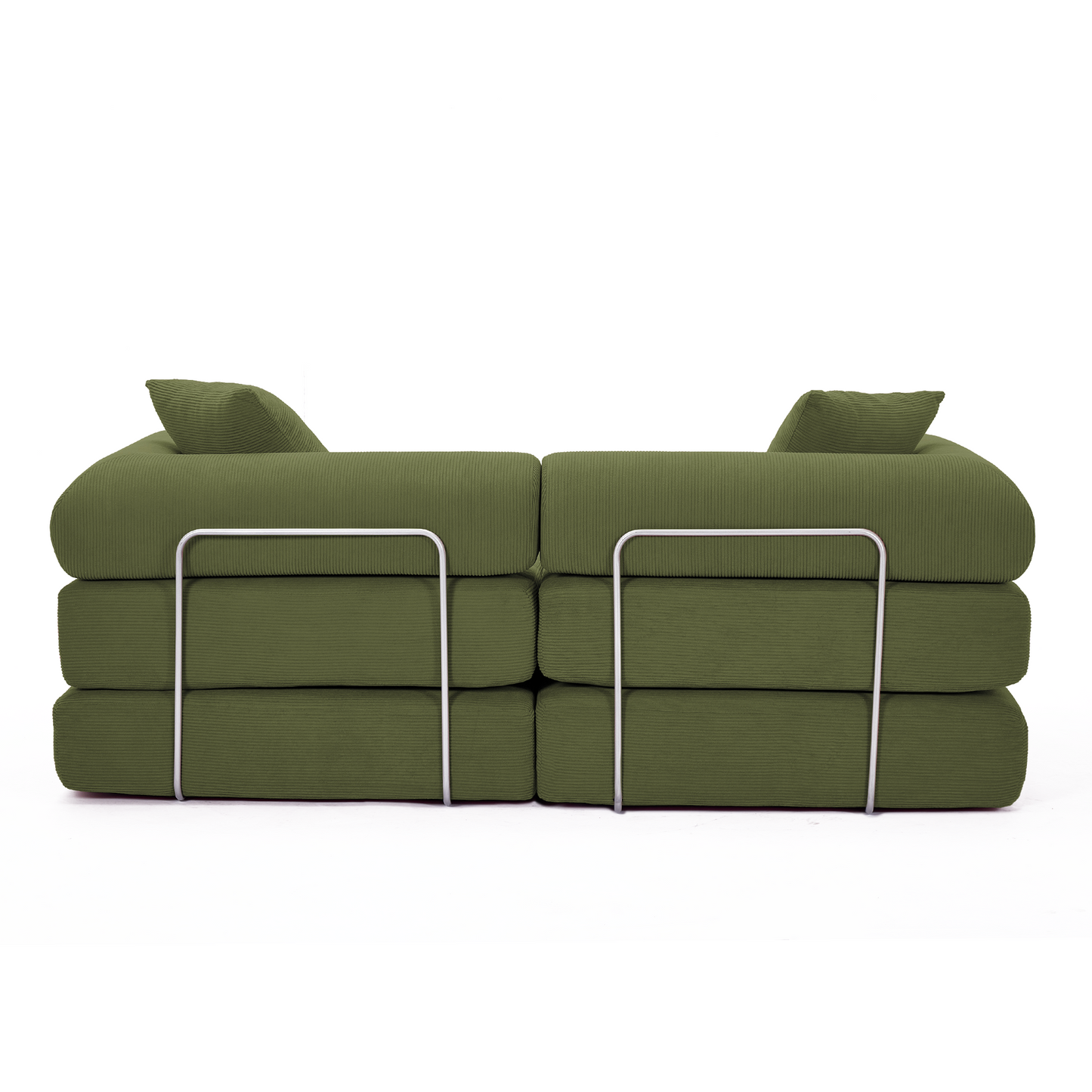 Modular Couch Sofa Bed for Apartment | Convertible Sofa Bed, Fixed-Shape Frame & Removable Armrests – No Assembly, Folding Mattress Couch for Small Spaces
