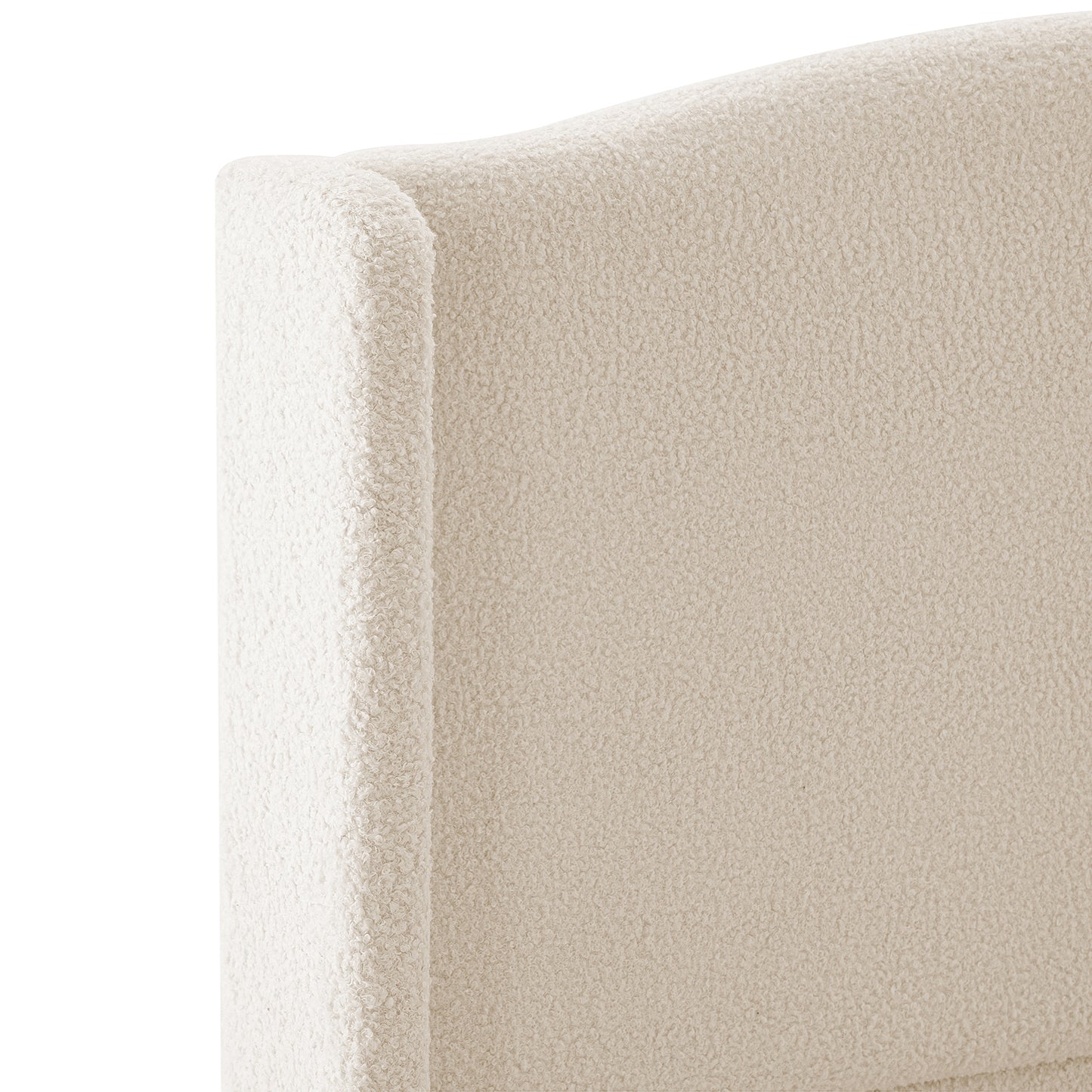 Teddy Velvet Bed Frame with High Back Upholstered Headboard and High Footboard