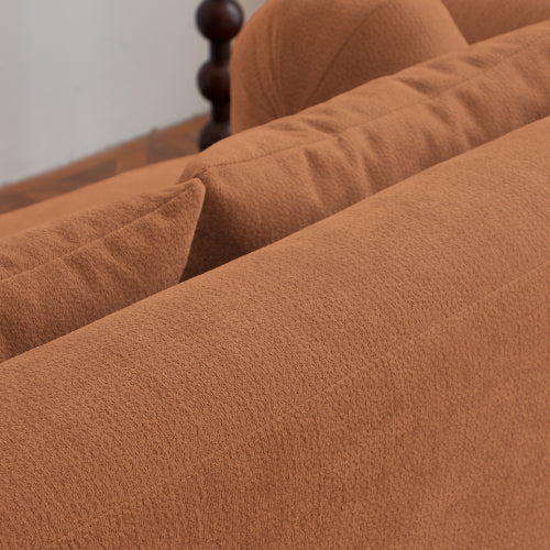 Sofa-in-a-Box, Memory Foam 2-Seater Couch, No Installation & Easy to Transport, Deep Seat Modern Sofa with chenille Fabric