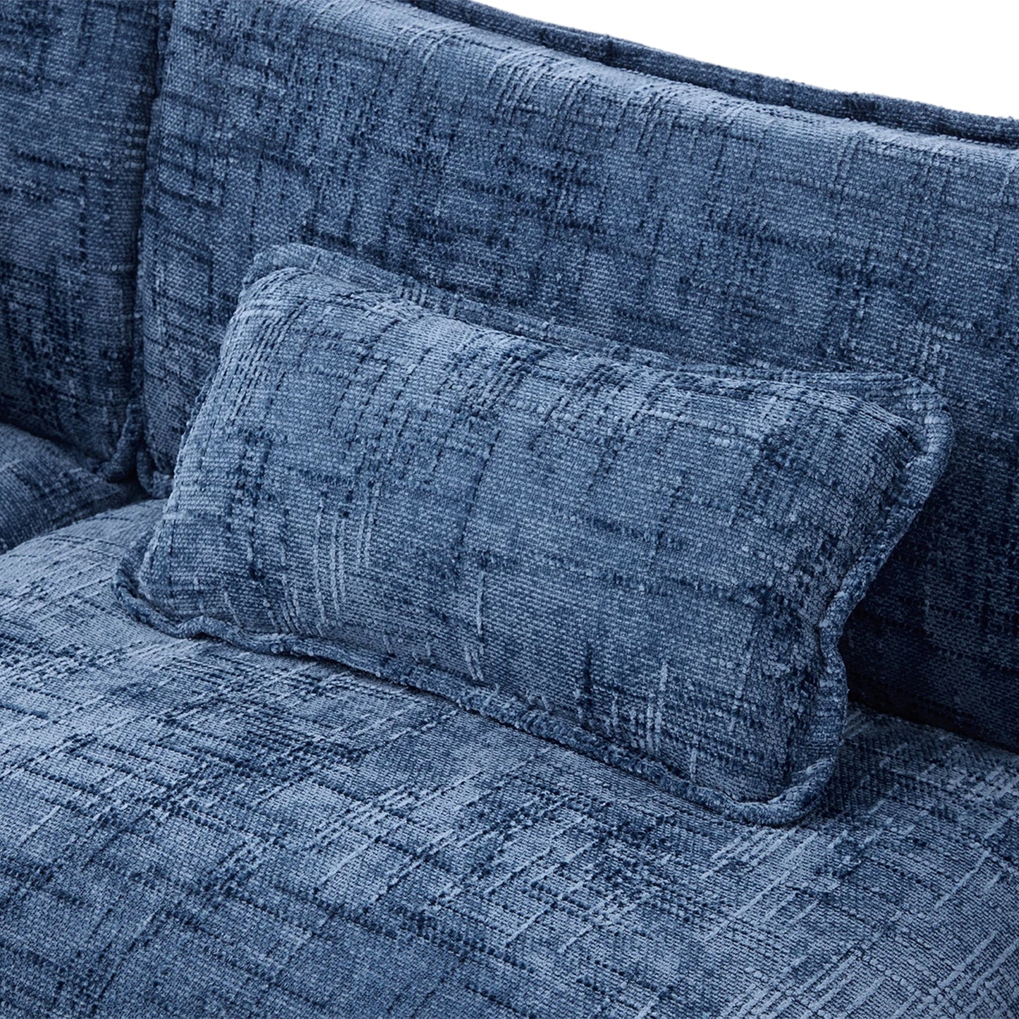 Modern Chenille L Shaped Couch, Comfy Boucle Modular Sofa Sleeper with Movable Storage Ottoman, Phone Holder, USB Charging Port