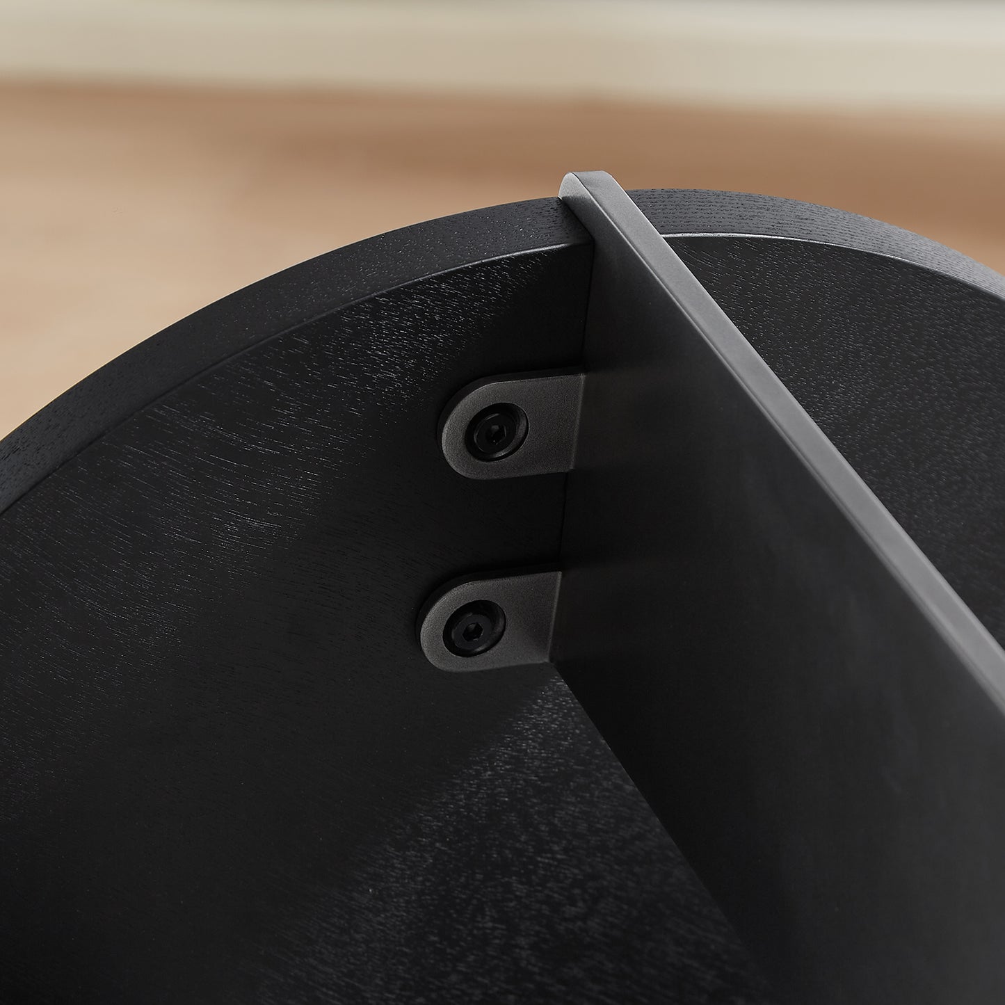 Round Coffee Table & Side Table Surface and Black Metel Feet